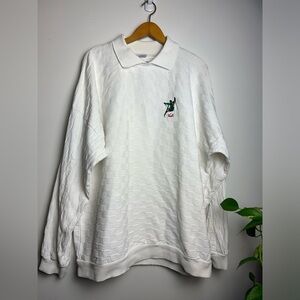 Crazy Shirt Hawaii Vail embroidery Vintage 80s 90s  Waffle Sweatshirt Size XL